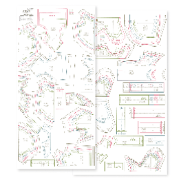 CLASS101「1から学ぶ手作り犬服レッスン」用型紙(A1・郵送用)