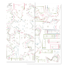 CLASS101「1から学ぶ手作り犬服レッスン」用型紙(A1・郵送用)