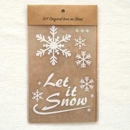 アイロンプリントシート 雪